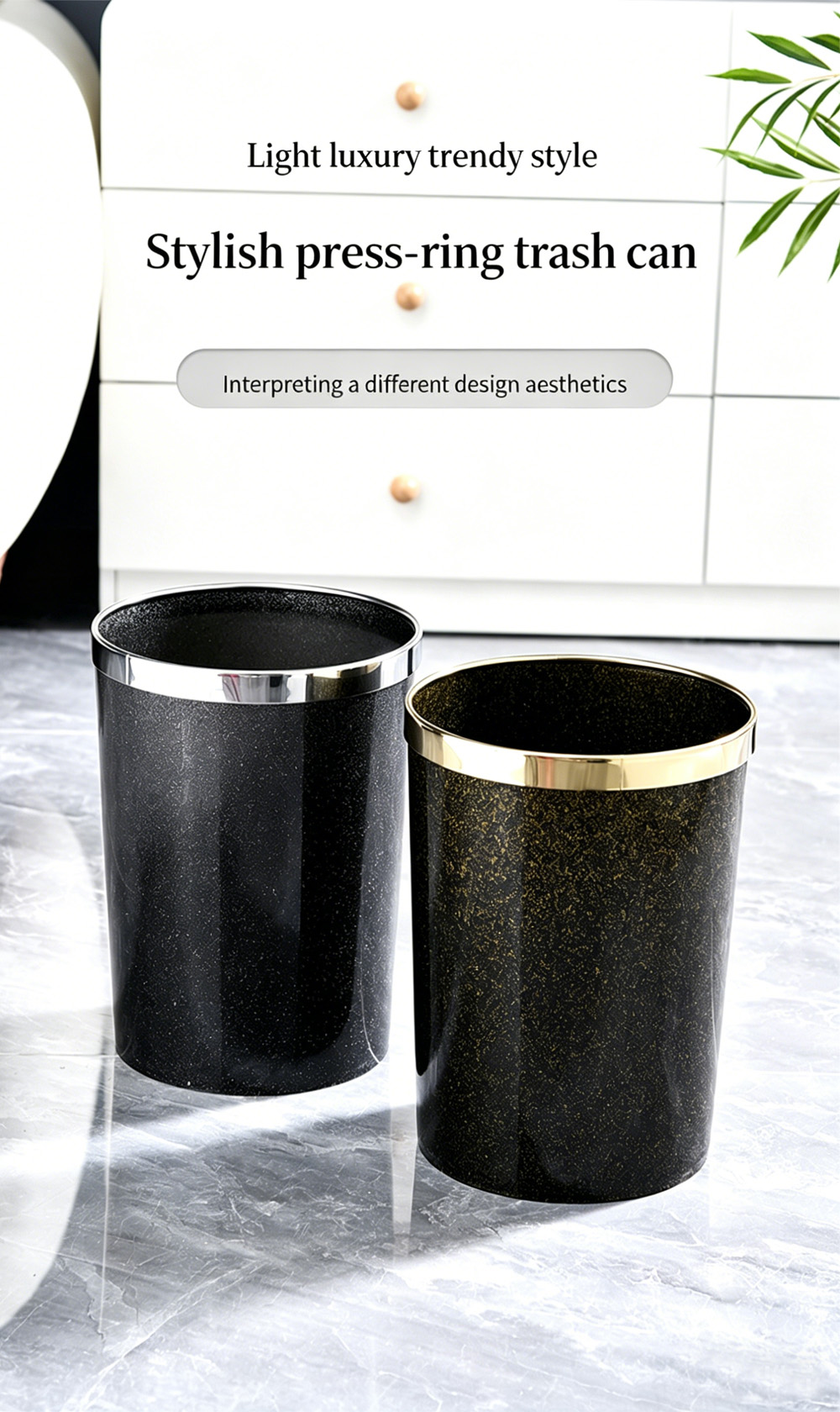 Trash Can with Ring Lid