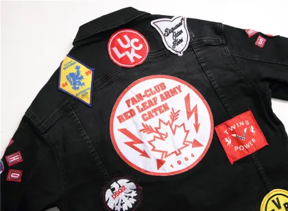 Characteristic Men's Denim Jacket with Patch