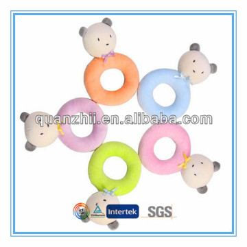 Plush baby rattle toy