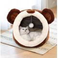 Cat Bed Cave with Removable Washable Cushioned Pillow