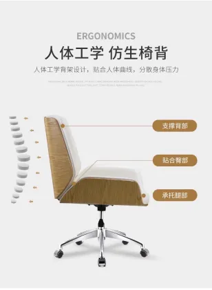 Premium Leather Office Visitor Chair with Armrests - Ergonomic Conference Chair