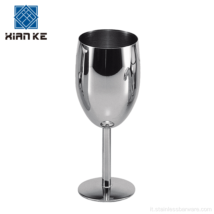 Bicchieri da vino in acciaio inossidabile personalizzato ecologico