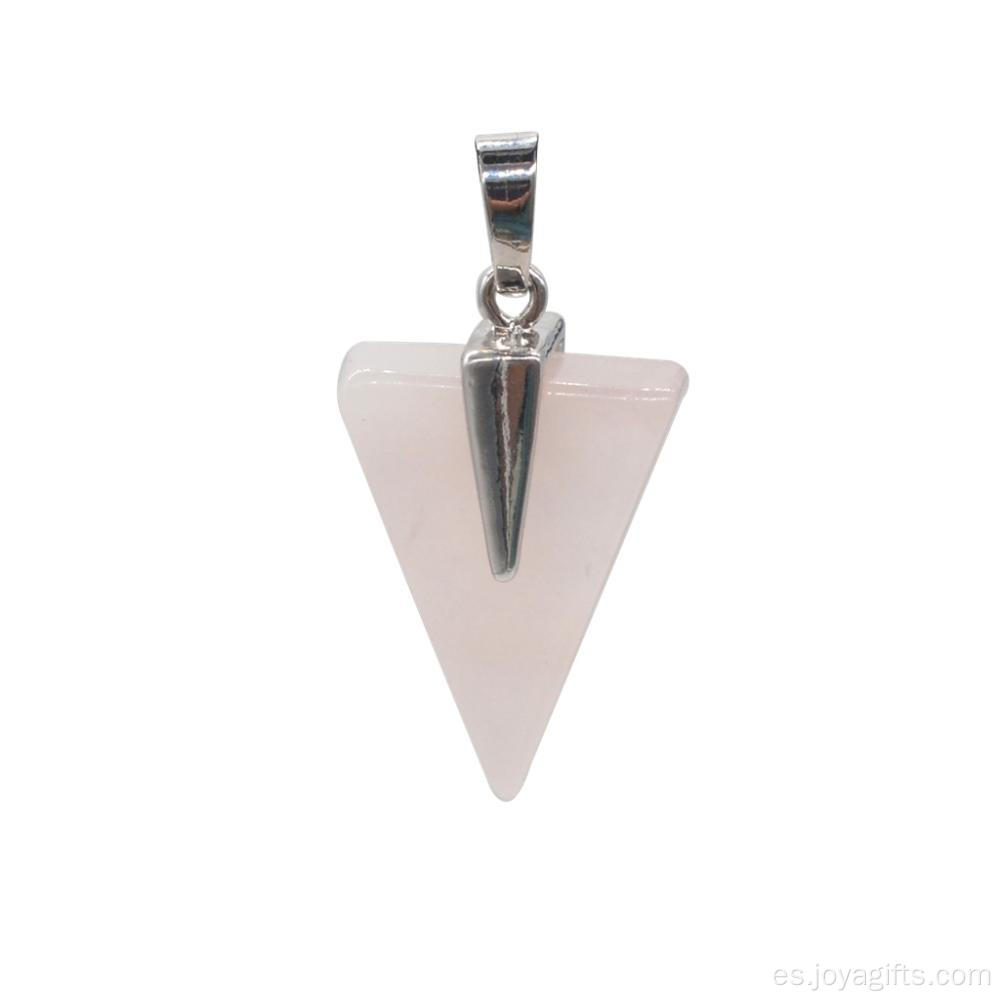 Colgante triangular de piedras preciosas semipreciosas, encantos triangulares de Chakra curativos para la fabricación de joyas