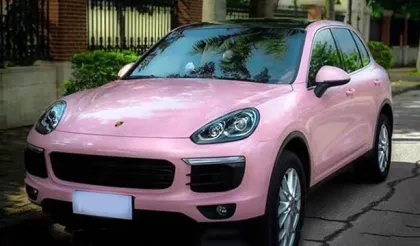 Cars Decorative Macron Pink Color Car Wrap Film