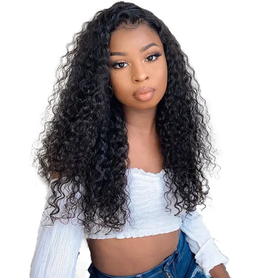 Wholesale Water Wave Curly Lace Front Human Hair Wig,Natura Long Curly Brazilian Hair Full Front Lace Wig Sales For Women