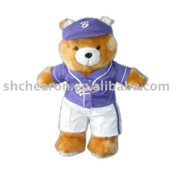 Plush sports bear,stuffed sports bear,bear toy