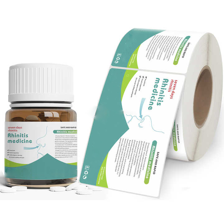 recyclable medicine bottle packaging label
