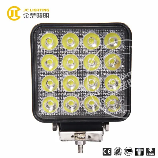 IP68 48w led work light with flood spot beam, 4x4 atv led light, car wheel light 48w