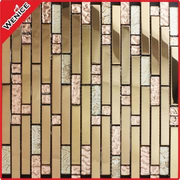 Stainless Steel mixed Glass Mosaic Tiles for KTV -01