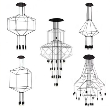 Geometric Line Large Nordic Chandelier
