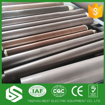 Brown teflon sheets , adhesive fiberglass high temperature mesh tape