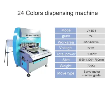Rubber PVC Patches 24 Colors Dispensing Machine