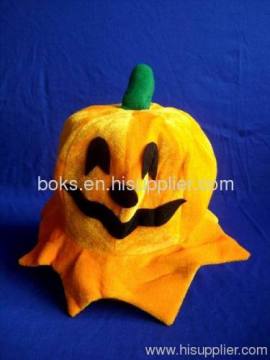 Veludo Halloween abóboras Caps