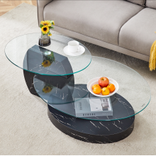 Modern Coffee Table with Multiple Colors Elegant Double Layer Coffee Table in Multiple Colors Supplier
