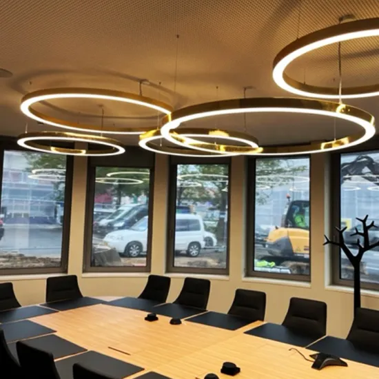 Simple Hanging Living Room Decorative Ceiling Pendant Lights Circle Rings Gold Luxury Modern Led Chandelier