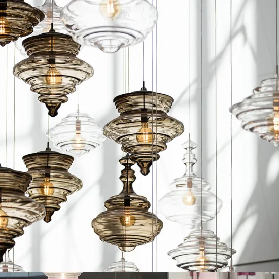 Modern Nordic Glass Pendant Light for Restaurant Decoration