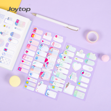 Joytop 102004 Wholesale Flash Girl Name Sticker Waterproof DIY Pocketbook Cartoon Stickers