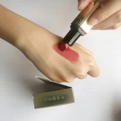 Cosmetic lipstick with flower inside