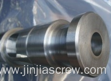 Single bimetallic screw barrel for injection machine