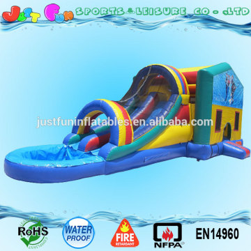 2016high grade frozen inflatable castle water slide for sale