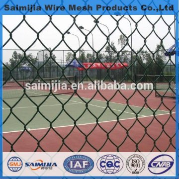 The stadium using plastic chain link fence panels