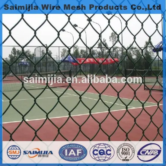 The stadium using plastic chain link fence panels