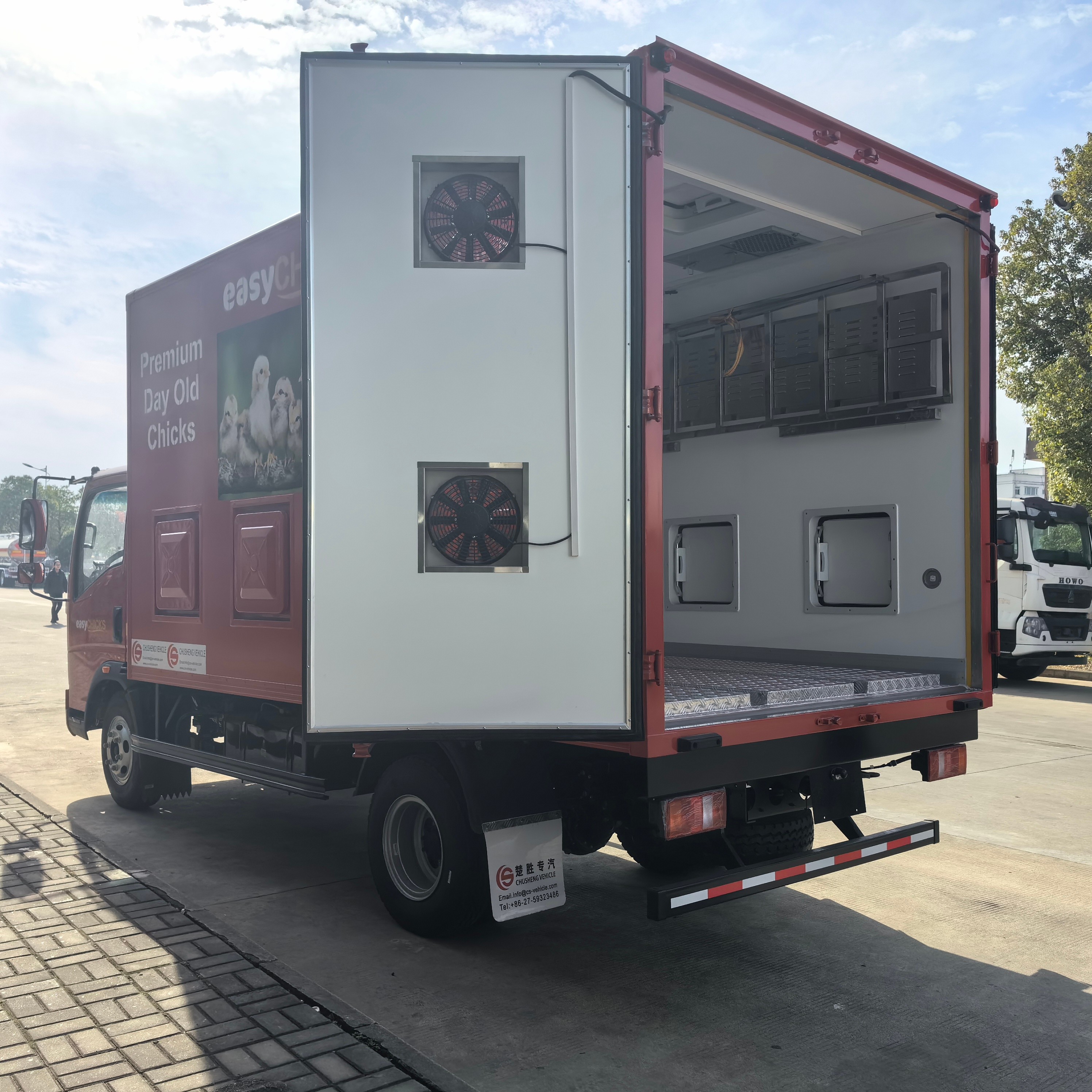 Live Baby Chick Chicken Poultry Delivery Truck