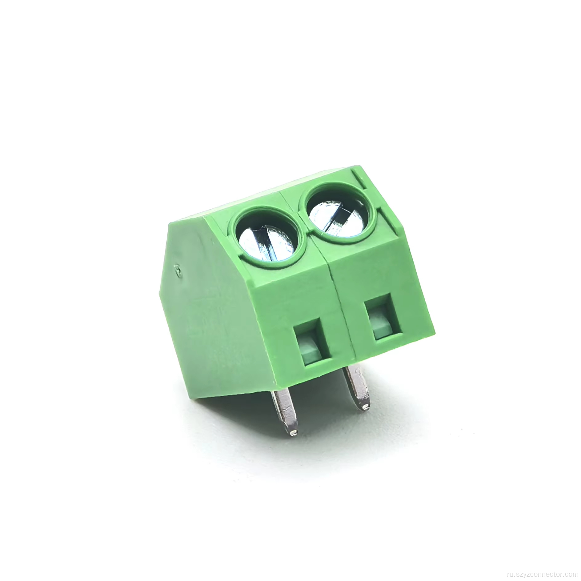 Универсальные винтовые клеммные колодки 5,0 мм, зеленые, 2P