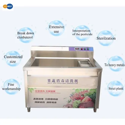 Vegetable Vortex Wash Machine: S/S Residue Filter Food Processing Equipment for Fruit and Vegetable Washing