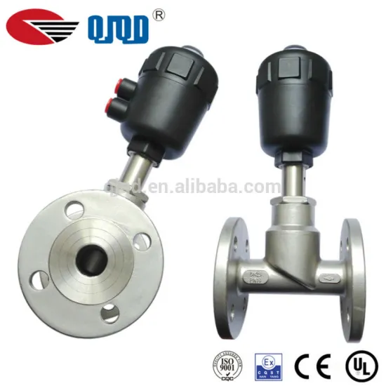 High Grade Flange Style Double Acting Pneumatic Angle Seat Valve