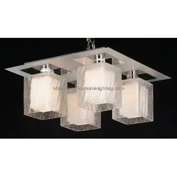 Ceiling Lights white glassshade inside &  transparent glass outside