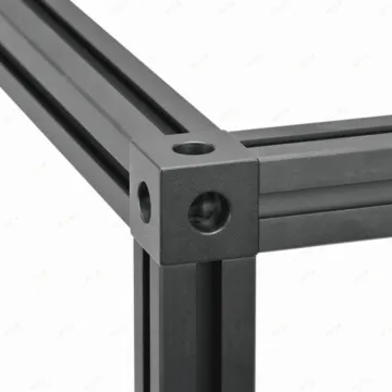 Custom Industrial 4080 Aluminum Extrusion Profiles: 4040 x 4080 V-Slot C-Beam in Black Anodized 6063 T8 Slot