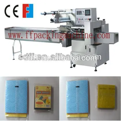 Full Automatic Dishwashing Sponge Scourer Flow Wrapping Machine