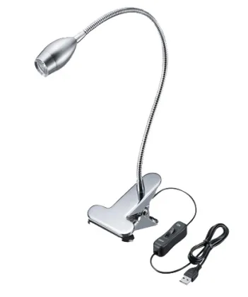 Portable Wired LED Bule Clip Lamp Flexible Clip Night Light