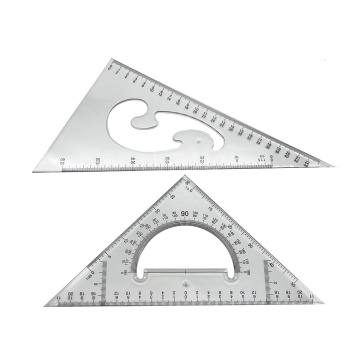 Factory Supply Custom Brand Logo Triangle Ruler Set for Office and School