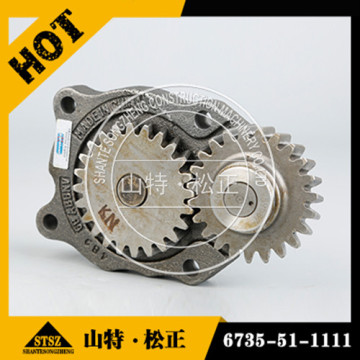 PC200-6 6D102 Motor Yağı Pompası 6735-51-1111