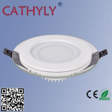 Cathyly_6w SMD 2835 LED Glass Panel Light _Round shape, 30pcs LED/Lamp