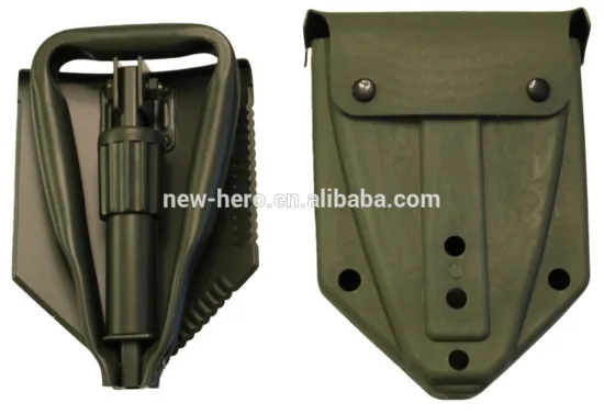 Folding Spade with Bag, Olive Green Comparable Bundeswehr / US Army Military Shovel / Field Spade