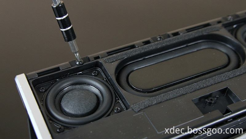 Sound quality is decided by amplifier, speaker driver, and box structure