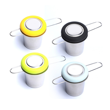 Stainless Steel Tea Infuser with Lid and Folding Handle
