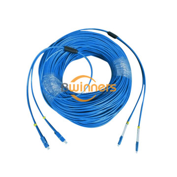 2F LC-SC SM หุ้มเกราะ PVC (OFNR) Patchcord หุ้มเกราะ