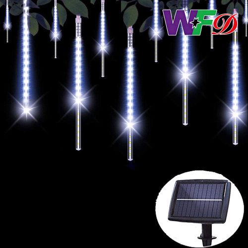 Lampe solaire pour chute de neige à 10 tubes