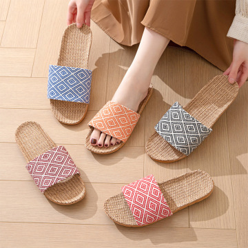 Selipar linen anti-slip wanita