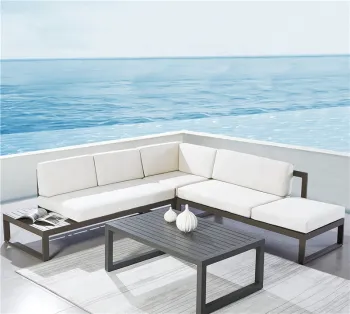 Luxury Aluminum Metal Sofa Set for Outdoor Gardens