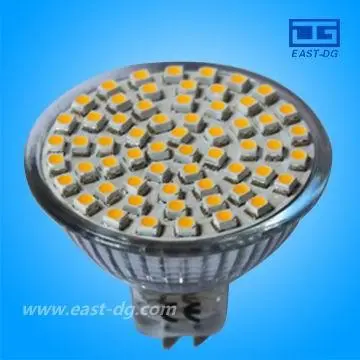 gu10 warm white 60 smd led spot light bulb lamp, 3 years warranty