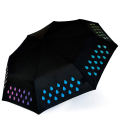 Paraguas triple plegable que cambia de color