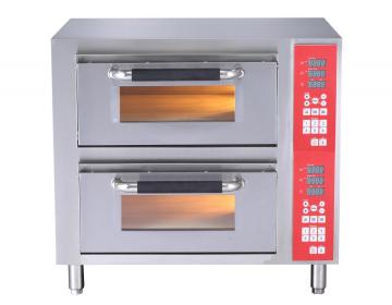 Commercial heavy duty double chamber pizza oven