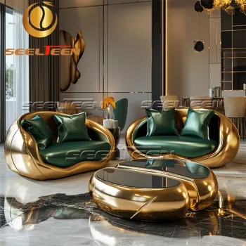 Light Luxury Leather Recliner Sofa Set for Living Room