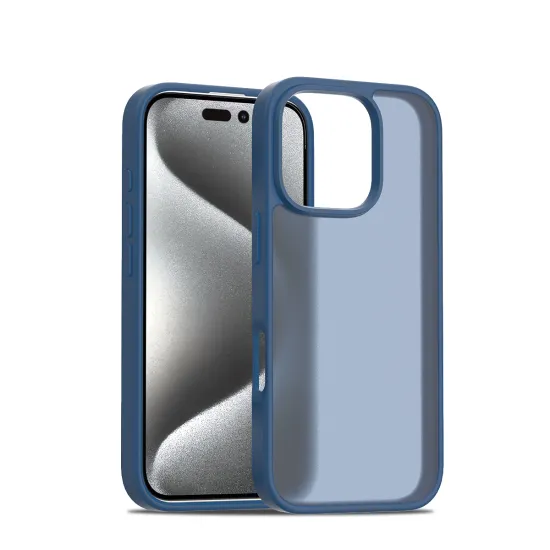Matte Craft Protective Shockproof Translucent Hard Back & Soft Non-Slip Bumper Phone Cover for iPhone 14/15/16 Pro Plus