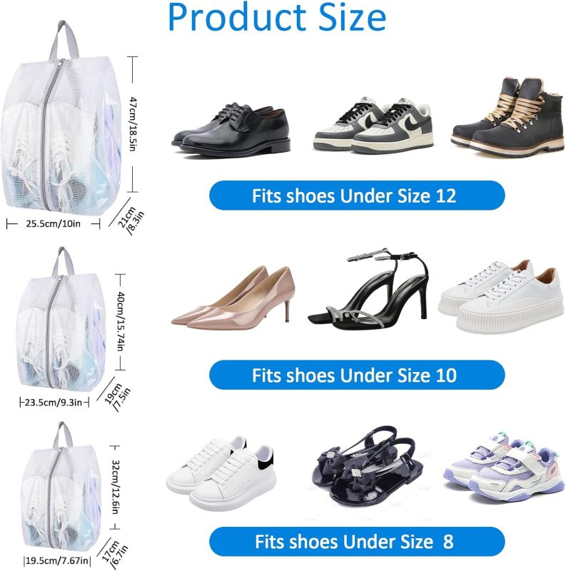 SelfTek Multi-Size Shoe Organizer Bags